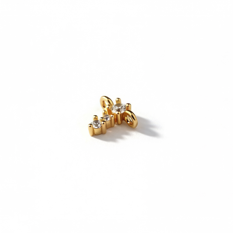 925 Sterling Silver CZ Bar Connector Link Charm