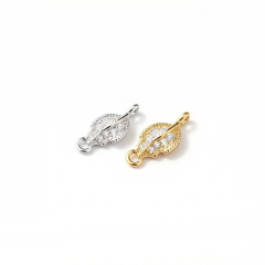 925 Sterling Silver Leaf Connector
