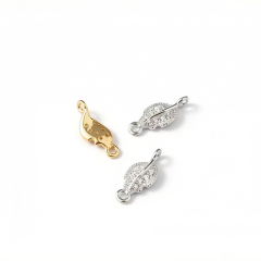 925 Sterling Silver Leaf Connector