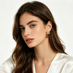925 Sterling Silver Three Daisy Flower Stud Earrings