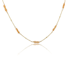 925 Sterling Silver Fanta Garnet Gemstone Necklace