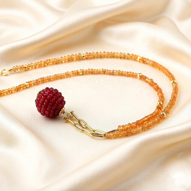 925 Sterling Silver Gemstone Necklace