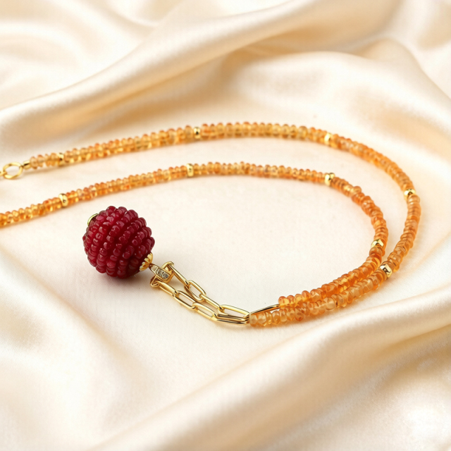 925 Sterling Silver Gemstone Necklace