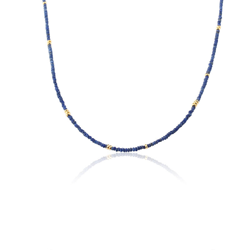 925 Sterling Silver Lapis Lazuli Beaded Bracelet