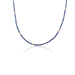925 Sterling Silver Lapis Lazuli Beaded Bracelet