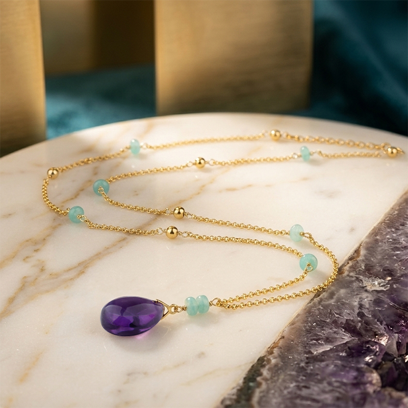 925 Sterling Silver Gemstone Necklace
