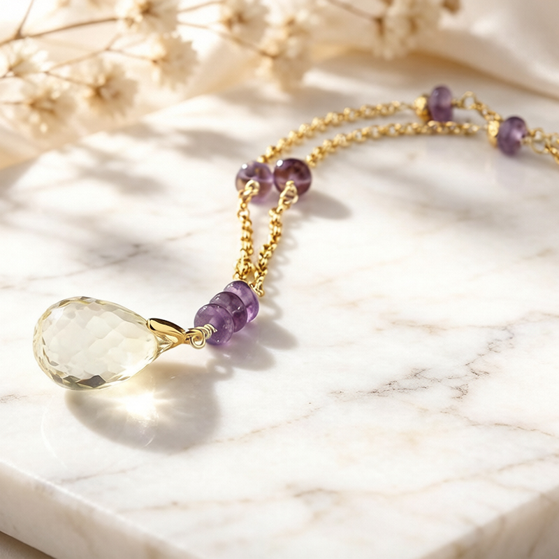 925 Sterling Silver Gemstone Necklace