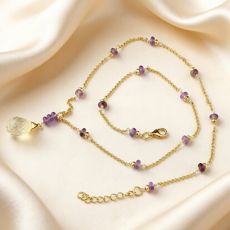 925 Sterling Silver Gemstone Necklace