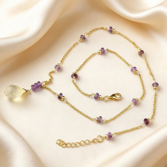 925 Sterling Silver Gemstone Necklace