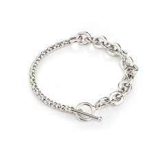 925 Sterling Silver Chain Bracelet With Toggle Clasp
