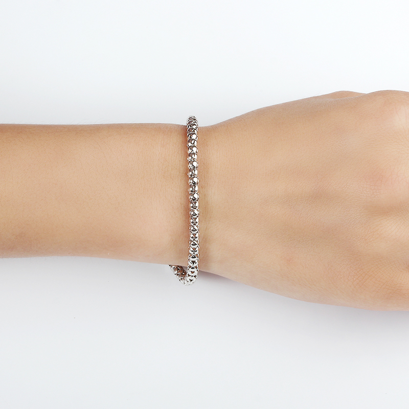 925 Sterling Silver Popcorn Chain Bracelet