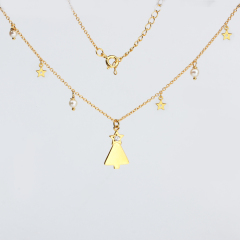925 Sterling Silver Christmas Tree Necklace For Women
