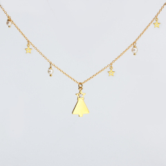 925 Sterling Silver Christmas Tree Necklace For Women