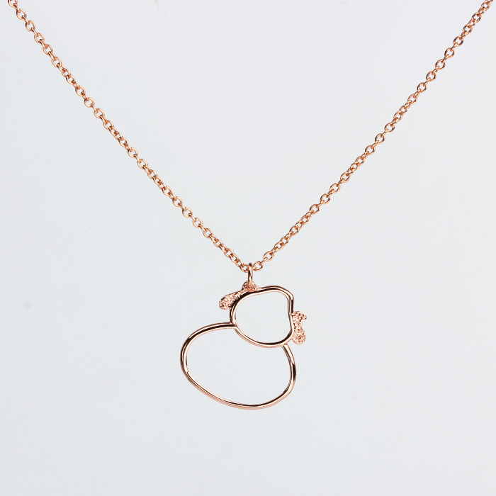 925 Sterling Silver Hollowed-Cut Dog Shape Chain Necklace