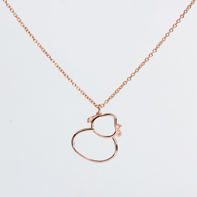 925 Sterling Silver Hollowed-Cut Dog Shape Chain Necklace