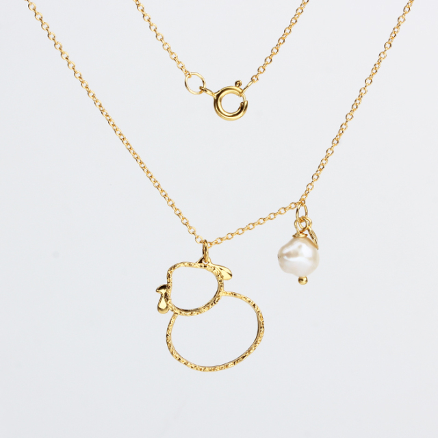 925 Sterling Silver Unique Hammer Surface Necklace
