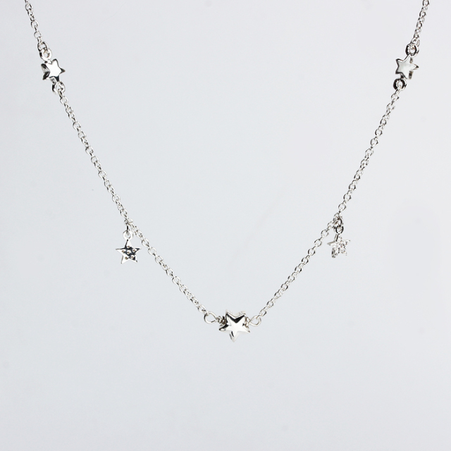 925 Sterling Silver Minimalism Star Necklace
