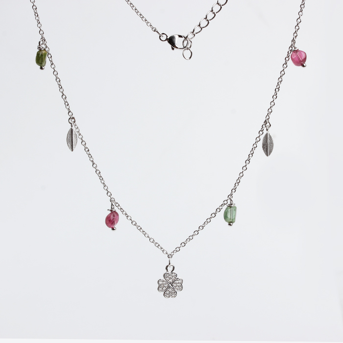 925 Sterling Silver Minimalism Four Leaf Necklace