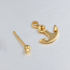925 Sterling Silver Anchor Stud Earrings