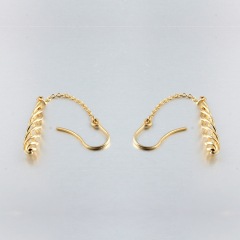 925 Sterling Silver 3D Drop Earring Hook