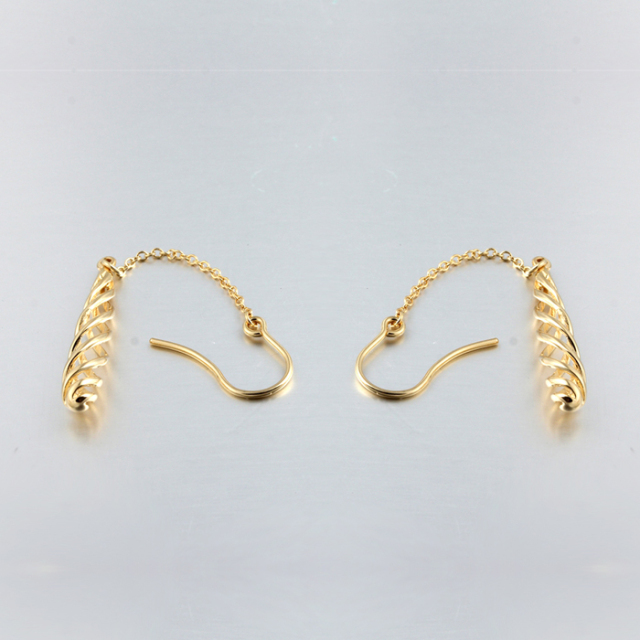 925 Sterling Silver 3D Drop Earring Hook