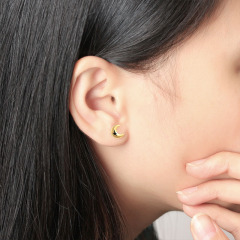 925 Sterling Silver Moon And Star Stud Earrings