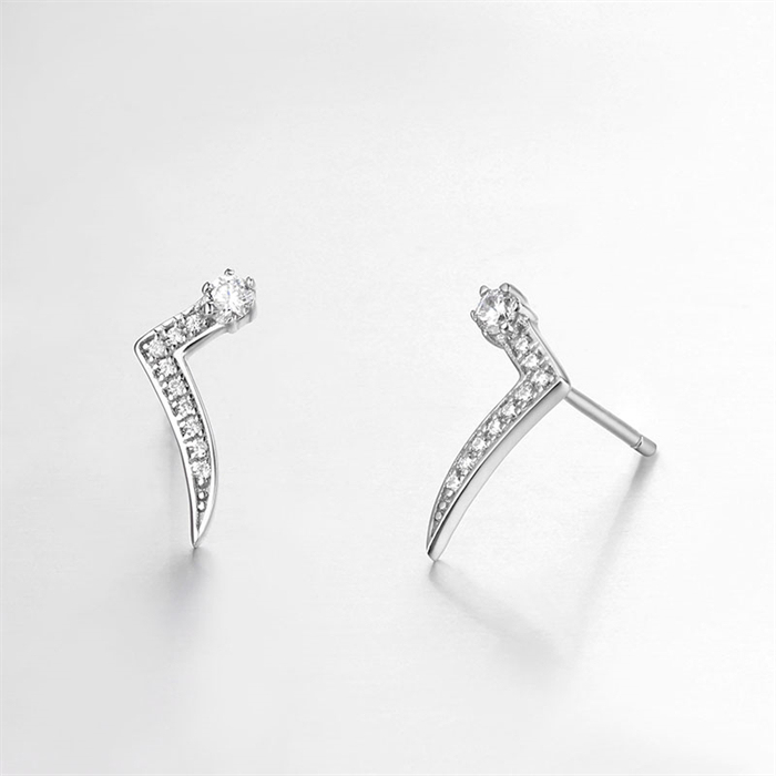 925 Sterling Silver Cube Stud Earrings
