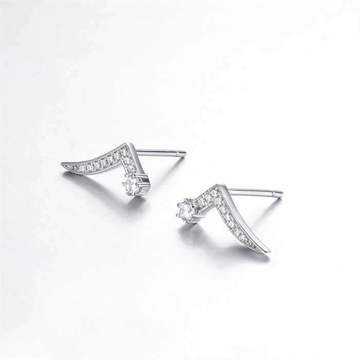 925 Sterling Silver Cube Stud Earrings