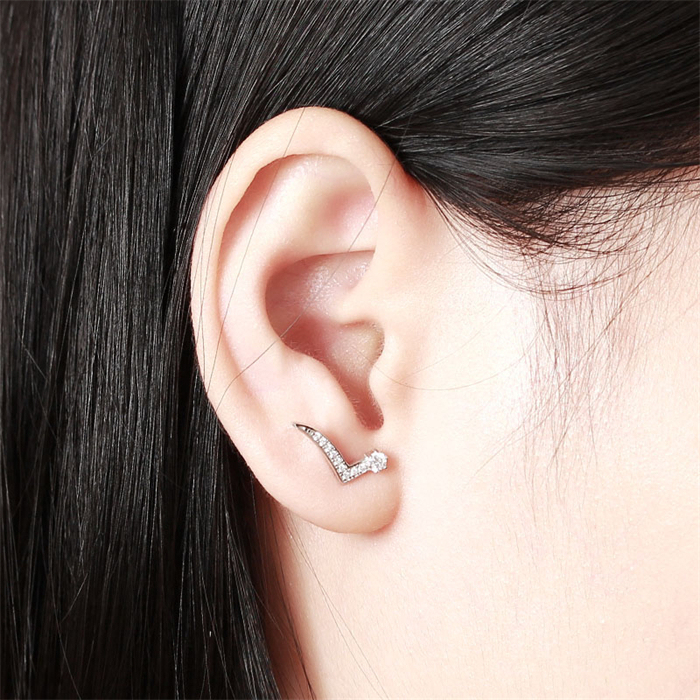 925 Sterling Silver Cube Stud Earrings