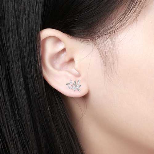 925 Sterling Silver Little Tree Stud Earrings