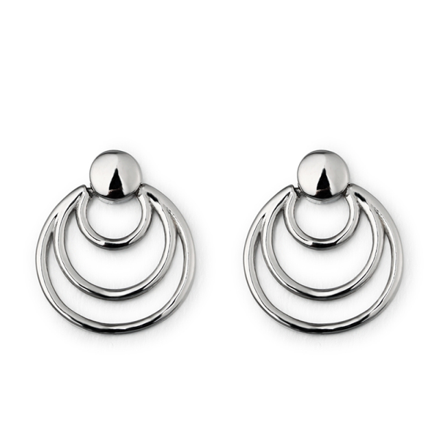 925 Sterling Silver Round Stud Earrings