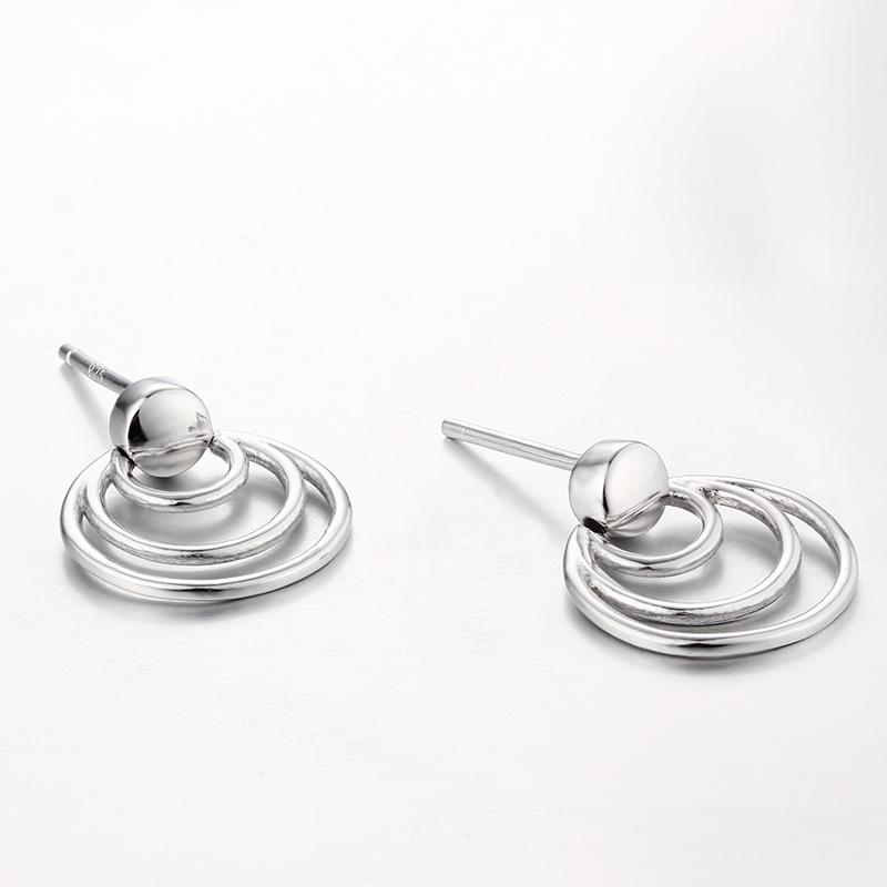 925 Sterling Silver Round Stud Earrings