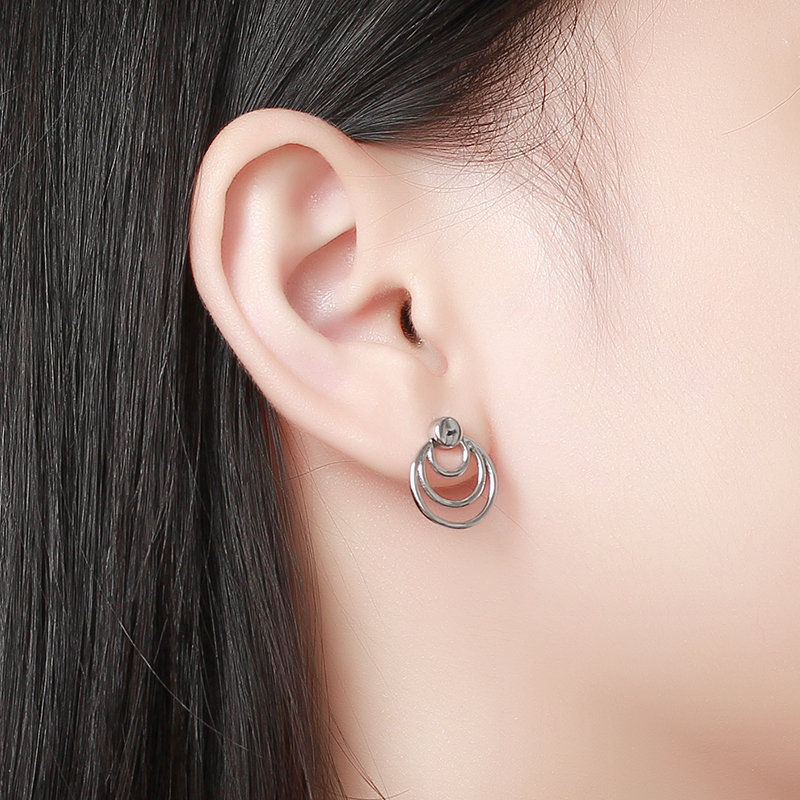 925 Sterling Silver Round Stud Earrings