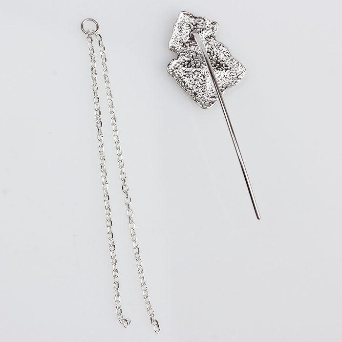 925 Sterling Silver Unique Hammered Earring Stud