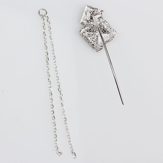 925 Sterling Silver Unique Hammered Earring Stud