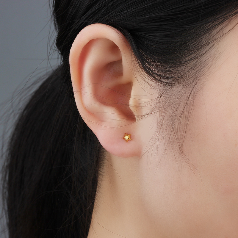 925 Sterling Silver Star Earrings