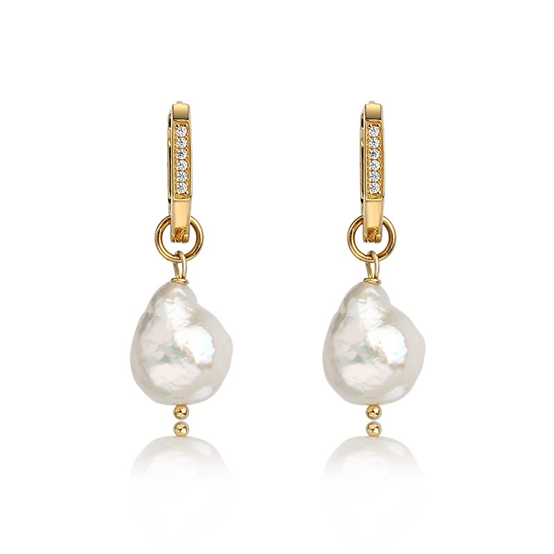 925 Sterling Silver Unique Fashion Gold Plated Chic Earrings