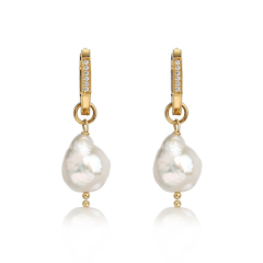 925 Sterling Silver Unique Fashion Gold Plated Chic Earrings