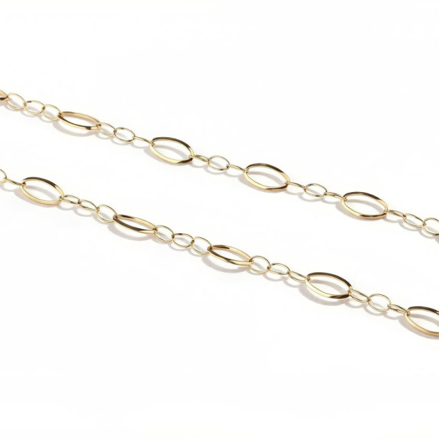 18K Gold PVD Plated Stainless Steel Mixed Size Oval Link DIY Jewelry Chain