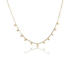 18K Gold PVD Plated Stainless Steel Mini Anchor Dangling Necklace