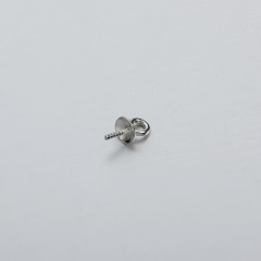 925 Sterling Silver Pearl Cup Peg Bail Pendant Clasps with Screw Thread Pin