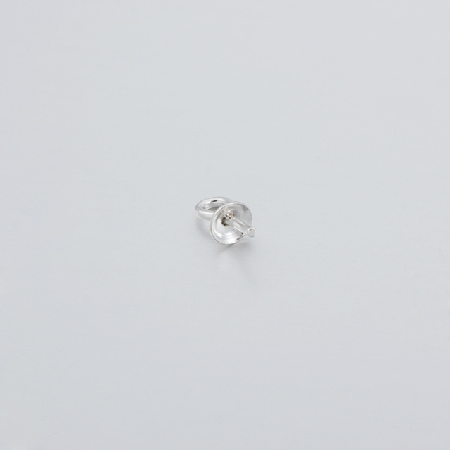 925 Sterling Silver Pearl Cup Peg Bail Pendant Clasps with Smooth Pin