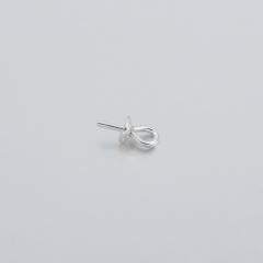 925 Sterling Silver Pearl Cup Peg Bail Pendant Clasps with Smooth Pin