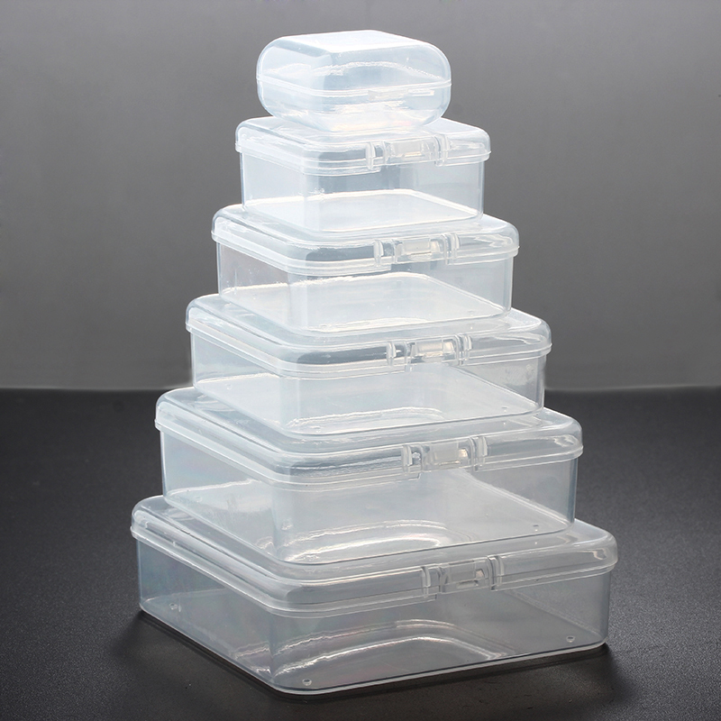 Square Transparent Plastic Jewelry Packaging Box--3.5CM