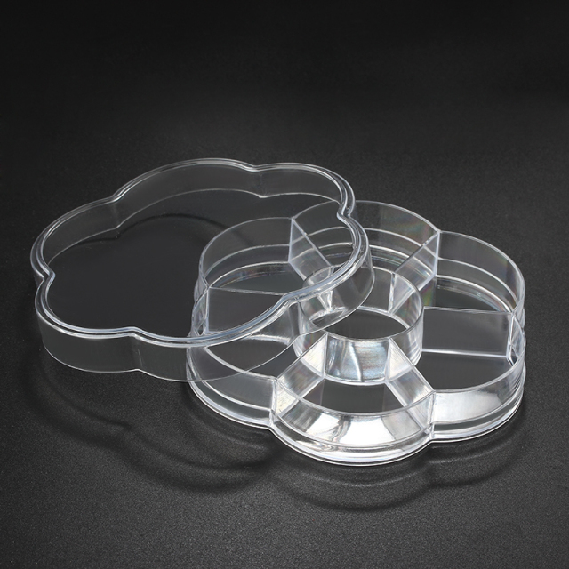 Flower Transparent Plastic Jewelry Packaging Box