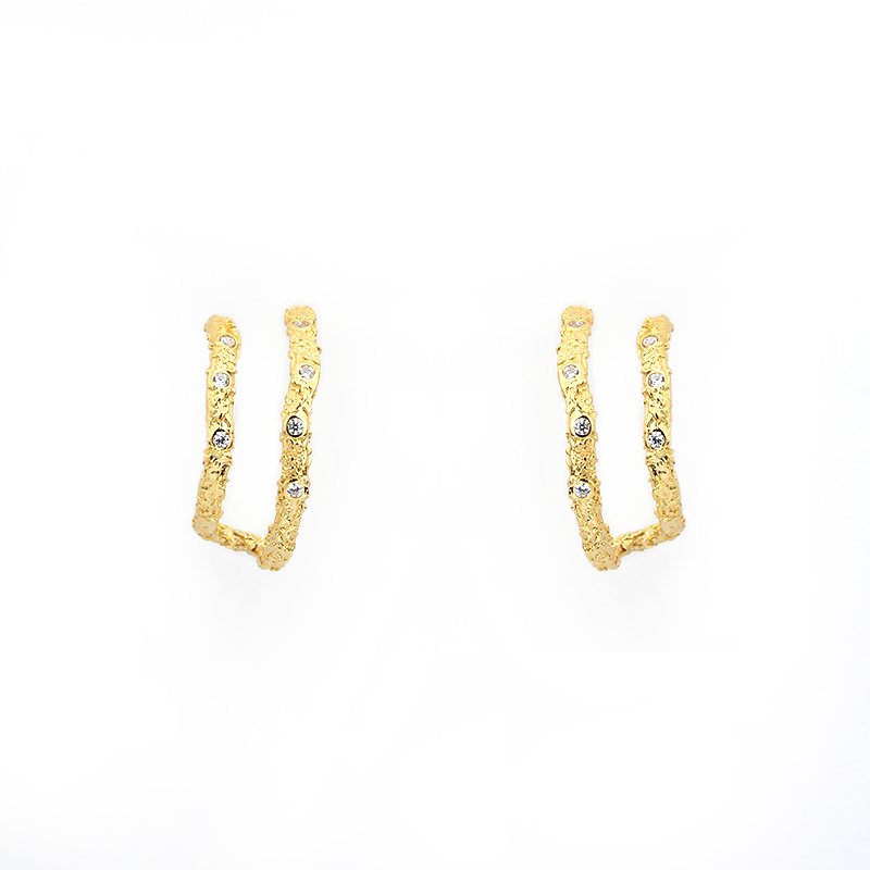 925 Sterling Silver Hammered Stud Earrings