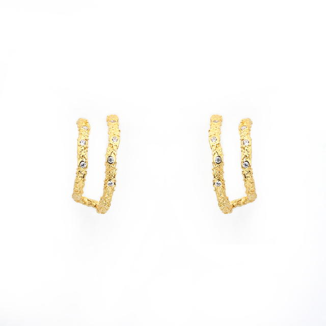 925 Sterling Silver Hammered Stud Earrings