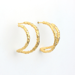 925 Sterling Silver Hammered Stud Earrings