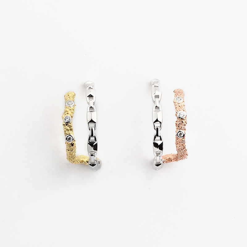 925 Sterling Silver Hammered Stud Earrings