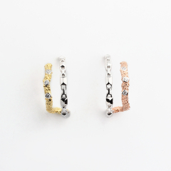 925 Sterling Silver Hammered Stud Earrings